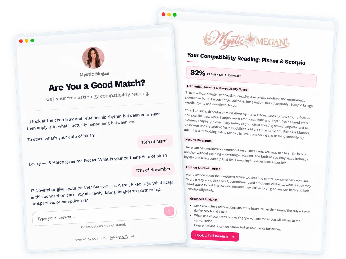Astrology compatibility reading demo